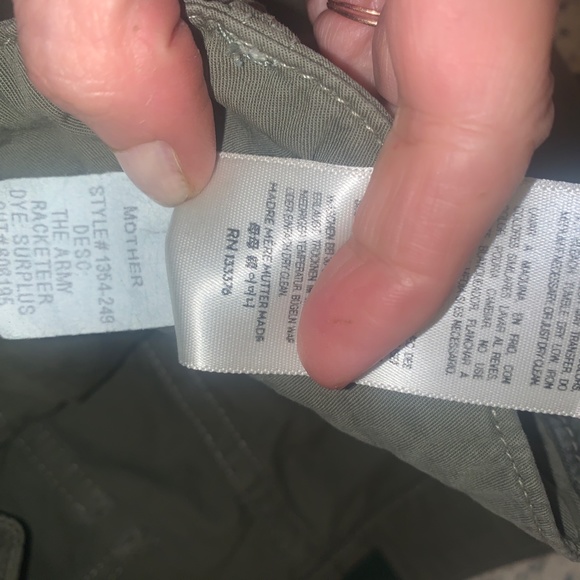 - MOTHER DENIM "THE ARMY RACKETEER" SURPLUS CUT PANTS 25 - Picture 6 of 9